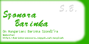 szonora barinka business card